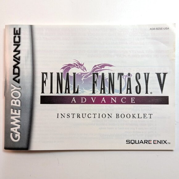 Final Fantasy V Manual Booklet Nintendo Game Boy Advance GBA Original Authentic - Picture 1 of 2